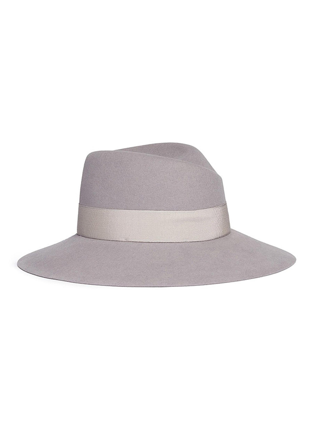 'Virginie' rabbit furfelt fedora hat - Maison Michel - Grey