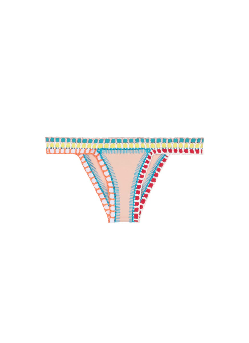 'Luna' crochet trim bikini bottoms - KIINI - Multi-colour