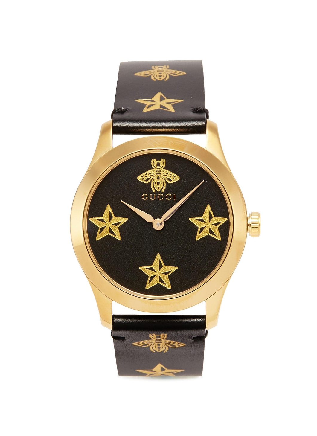 'G-Timeless' bee star print 38mm watch - Gucci - Metallic