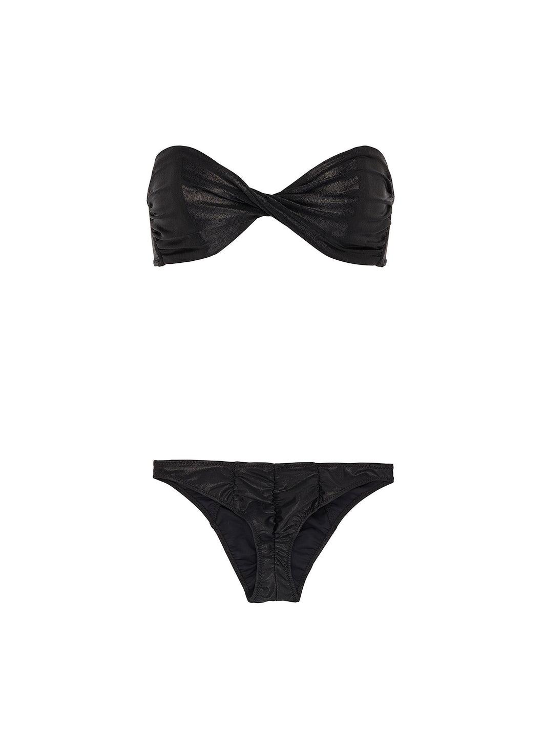 'Alexia' ruched bikini set - Lisa Marie Fernandez - Black