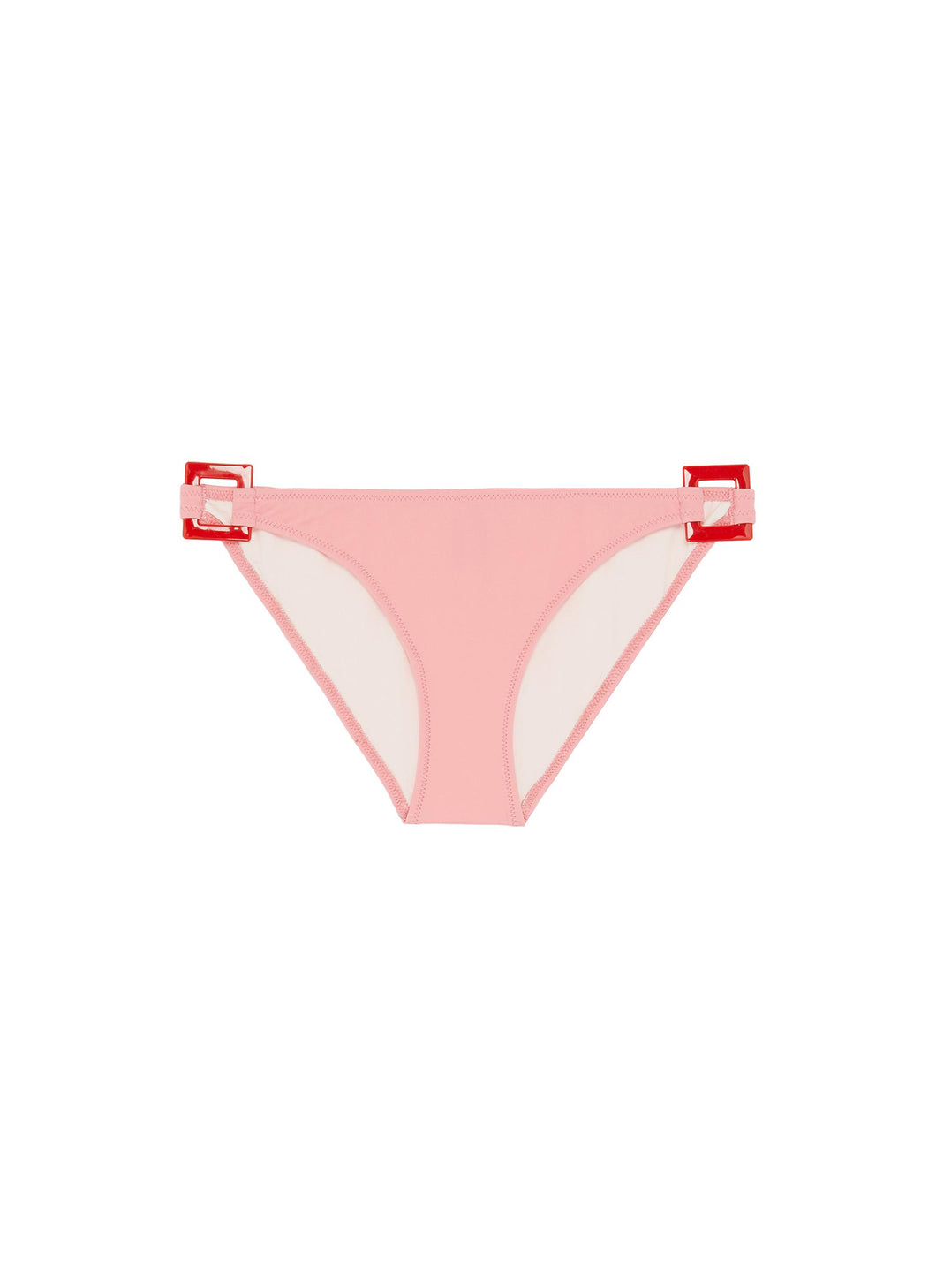 'The Romy' square buckle side bikini bottoms - Solid & Striped - Pink