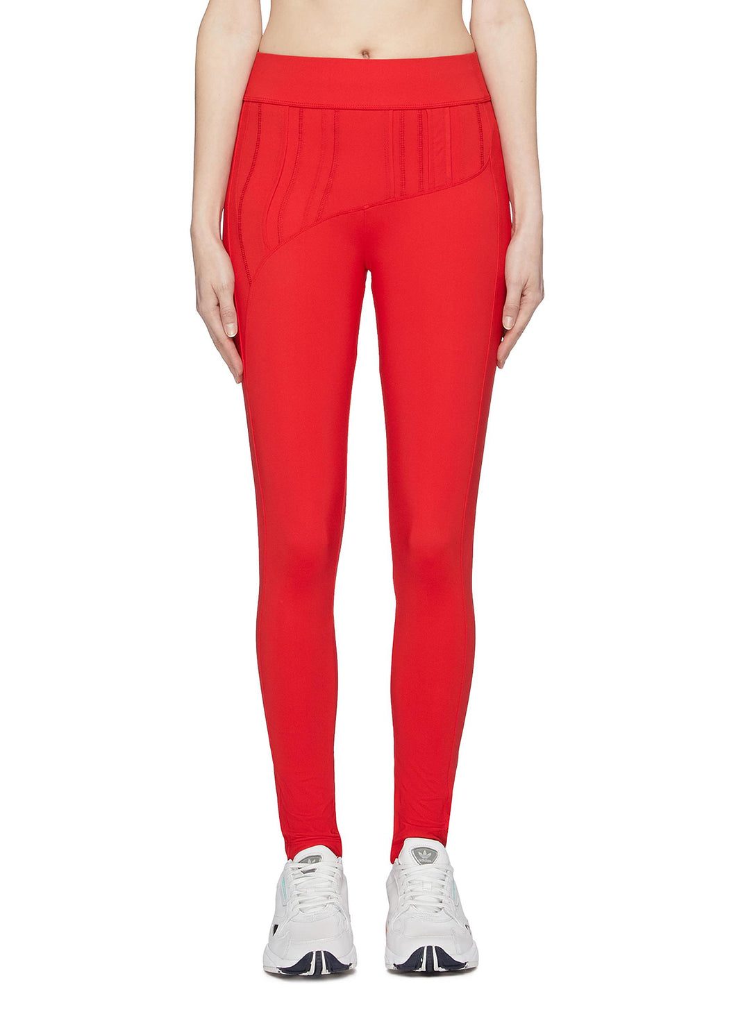 'Mokaki Aina' panelled performance leggings - NO KA’OI - Red