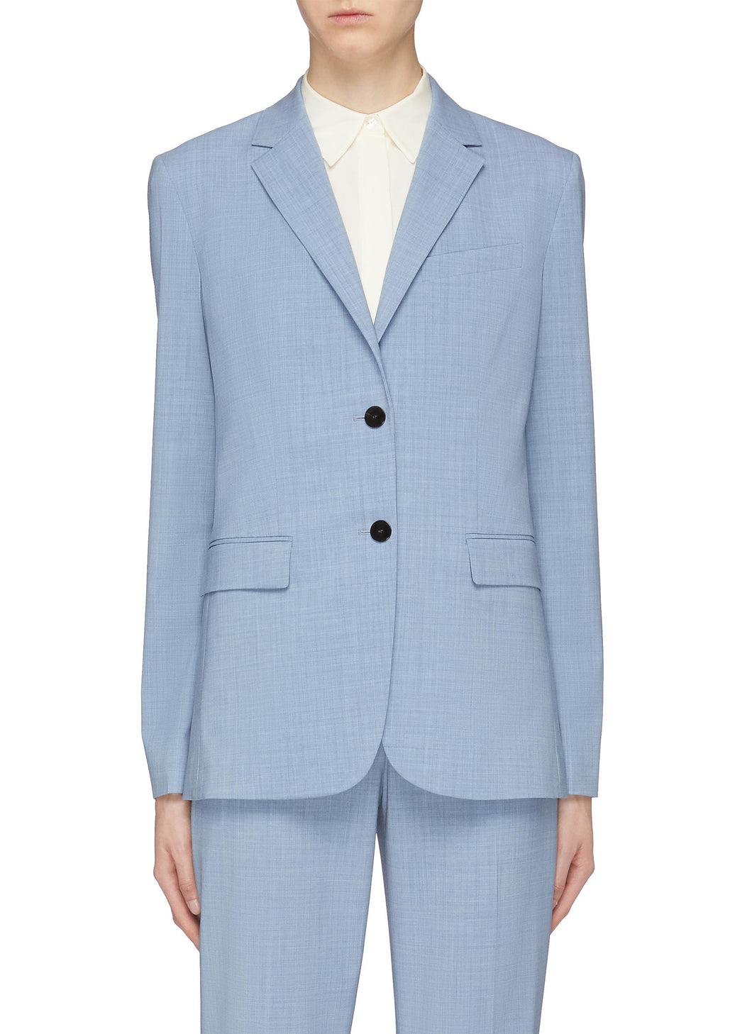 'Classic' notched lapel virgin wool blazer - Theory - Blue