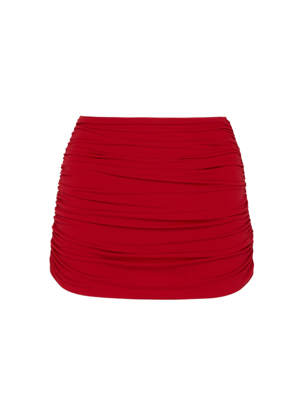 'Bill' ruched skirt overlay bikini bottoms - Norma Kamali - Red