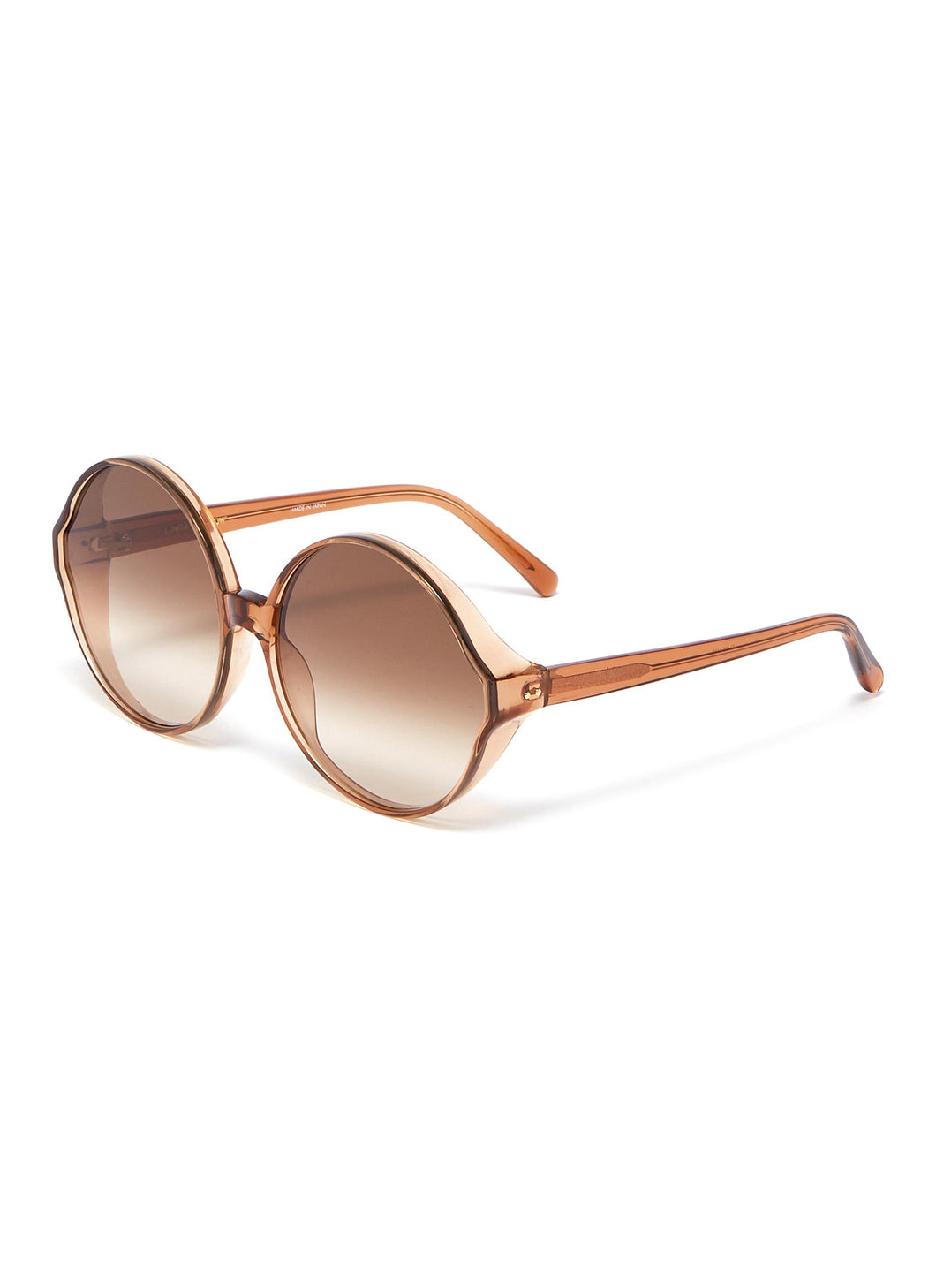 'Eden' acetate oversized round sunglasses - Linda Farrow - Brown