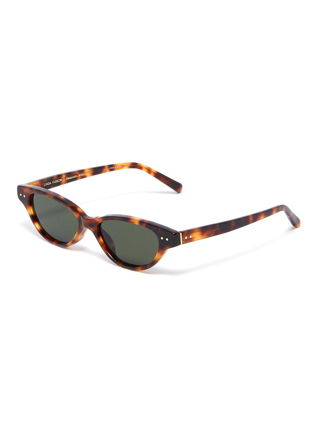 Tortoiseshell acetate cat eye sunglasses - Linda Farrow - Animal Print