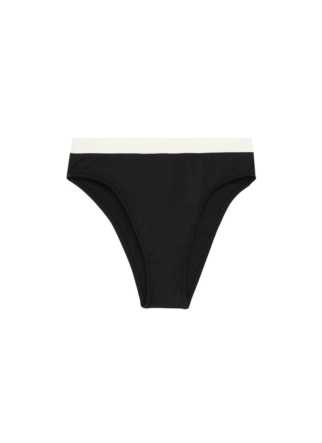 'The Christie' contrast waist bikini bottoms - Solid & Striped - Black