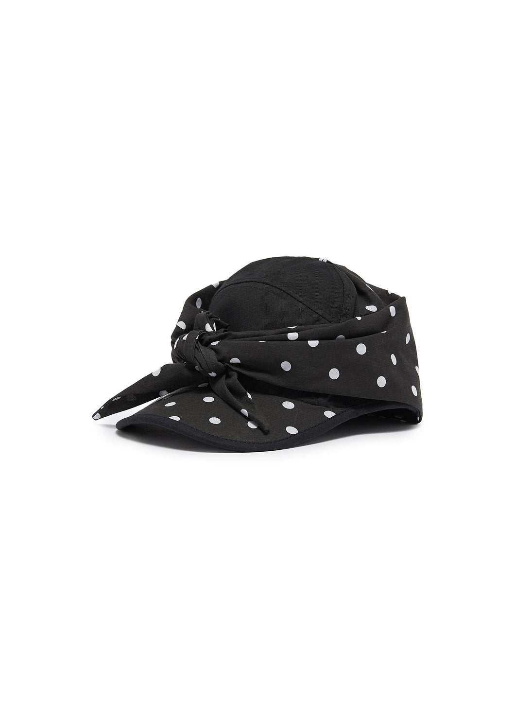 Scarf tie polka dot baseball cap - Bernstock Speirs - Black