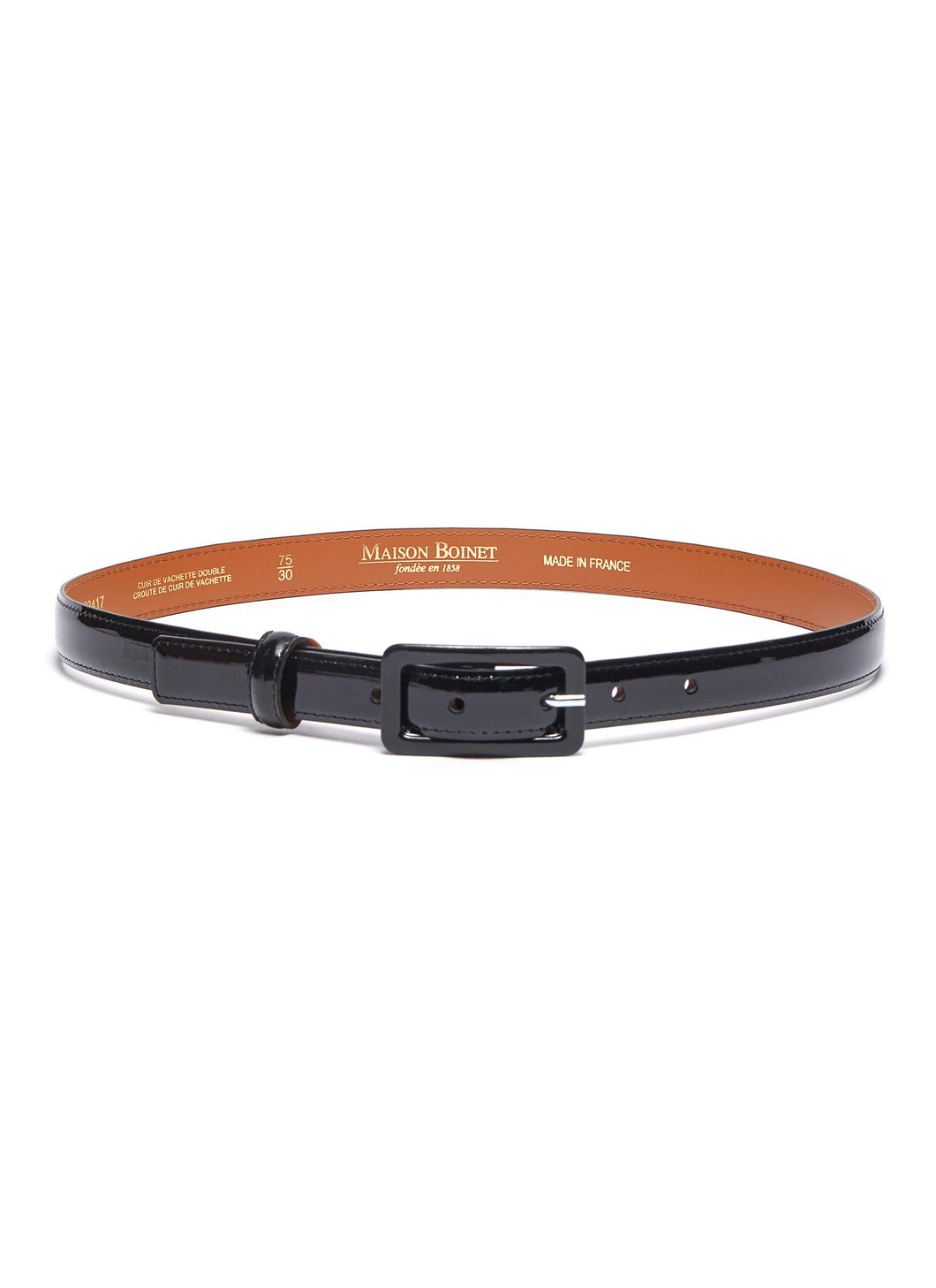 Patent leather belt